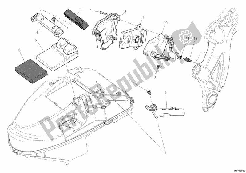 Toutes les pièces pour le Unité De Contrôle Moteur du Ducati Diavel Brasil 1200 2012
